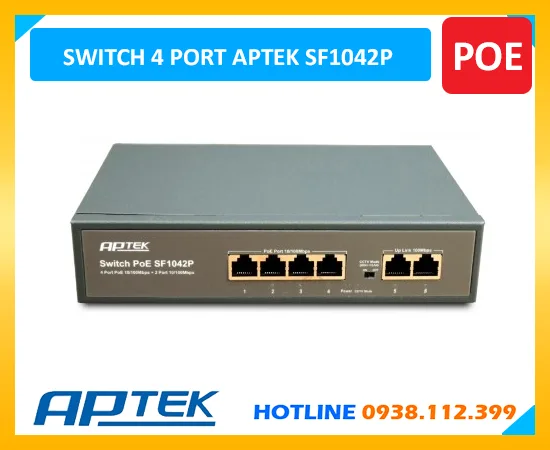 SF1042P, switch poe SF1042P, aptek SF1042P, SF1042P aptek, switch SF1042P, switch 4 port SF1042P, switch aptek SF1042P, bộ chuyển mạch SF1042P, giá bán SF1042P, aptek SF1042P giá rẻ