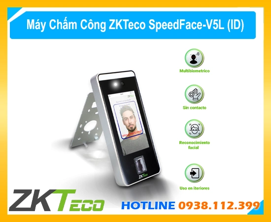  ZKTeco SpeedFace-V5L (ID), Máy Chấm Công  ZKTeco SpeedFace-V5L (ID), Thiết bị kiểm soát ra vào ZKTeco SpeedFace-V5L (ID), Lắp đặt máy chấm công  ZKTeco SpeedFace-V5L (ID), lắp máy chấm công  ZKTeco SpeedFace-V5L (ID) chính hãng, lắp đặt máy chấm công tận nơi  ZKTeco SpeedFace-V5L (ID)