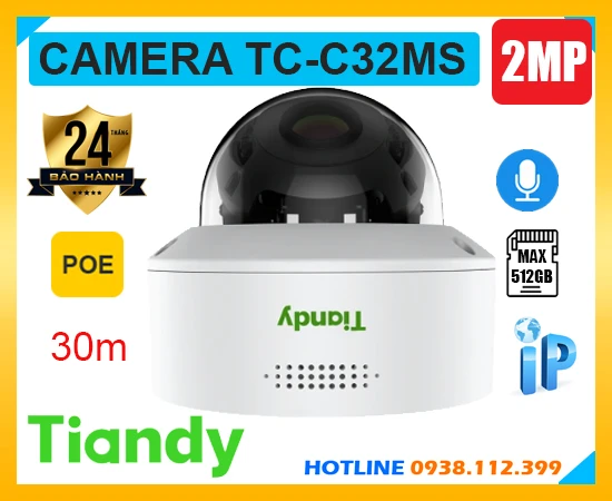 Camera Ghi Âm TIANDY TC-C32MS (2MP), camera quan sát TIANDY TC-C32MS, lắp đặt camera TIANDY TC-C32MS, lắp camera TIANDY TC-C32MS giá rẻ, camera TIANDY TC-C32MS giá rẻ, camera ghi âm TIANDY TC-C32MS, camera trong nhà TIANDY TC-C32MS, TIANDY TC-C32MS, TC-C32MS,