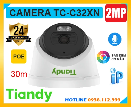 TIANDY TC-C32XN Camera Ghi Âm (2MP), camera quan sát TIANDY TC-C32XN, TIANDY TC-C32XN, lắp đặt camera TIANDY TC-C32XN, lắp camera TIANDY TC-C32XN giá rẻ, camera TIANDY TC-C32XN giá rẻ, mua bán camera TIANDY TC-C32XN, TC-C32XN, camera TC-C32XN sắc nét,
