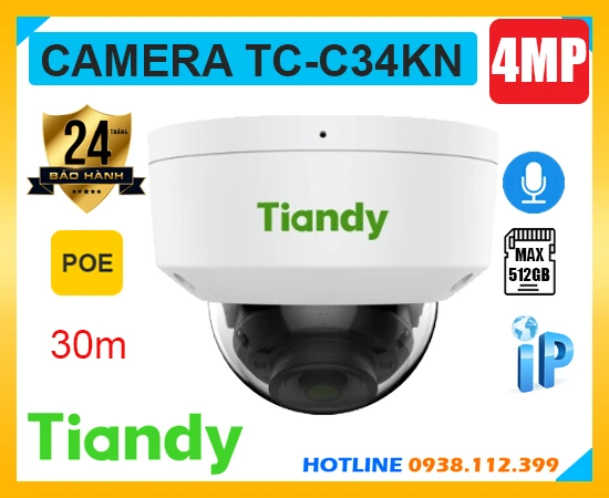 Camera TIANDY TC-C34KN Ghi Âm (4MP), camera quan sát TIANDY TC-C34KN, camera ghi âm TIANDY TC-C34KN, lắp camera TIANDY TC-C34KN giá rẻ, lắp đặt camera TIANDY TC-C34KN, camera chính hãng TIANDY TC-C34KN, camera TIANDY TC-C34KN giá rẻ, TIANDY TC-C34KN,TC-C34KN, 