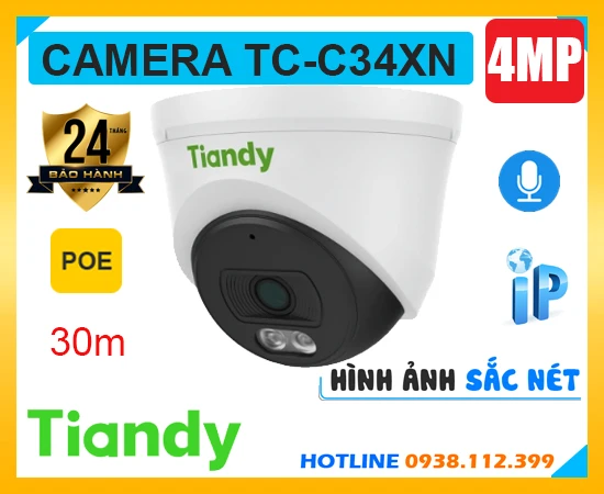 Camera TIANDY TC-C34XN (4MP), camera quan sát TIANDY TC-C34XN, lắp đặt camera TIANDY TC-C34XN, lắp camera TIANDY TC-C34XN giá rẻ, camera giám sát TIANDY TC-C34XN, camera TIANDY TC-C34XN giá rẻ, camera ghi âm TIANDY TC-C34XN, camera chính hãng TIANDY TC-C34XN,