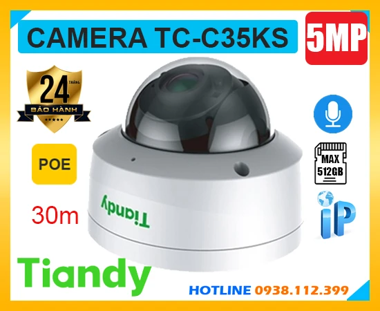Camera TIANDY TC-C35KS (5MP), camera quan sát TIANDY TC-C35KS, camera giám sát TIANDY TC-C35KS, lắp đặt camera TIANDY TC-C35KS, lắp camera TIANDY TC-C35KS giá rẻ, camera chính hãng TIANDY TC-C35KS, camera ghi âm TIANDY TC-C35KS, TIANDY TC-C35KS, TC-C35KS,