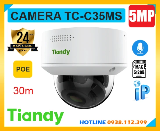 TIANDY TC-C35MS Camera Ghi Âm (5MP), TIANDY TC-C35MS, TC-C35MS, camera quan sát TIANDY TC-C35MS, camera giám sát TIANDY TC-C35MS, lắp đặt camera TIANDY TC-C35MS, lắp camera TIANDY TC-C35MS giá rẻ, camera ghi âm TIANDY TC-C35MS, camera TIANDY TC-C35MS giá rẻ,