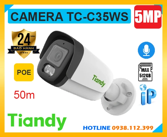 Camera TIANDY TC-C35WS Ghi Âm (5MP), camera quan sát TIANDY TC-C35WS, camera ngoài trời TIANDY TC-C35WS, camera ghi âm TIANDY TC-C35WS, lắp đặt camera TIANDY TC-C35WS, lắp camera TIANDY TC-C35WS giá rẻ, camera TIANDY TC-C35WS giá rẻ, TIANDY TC-C35WS, TC-C35WS,