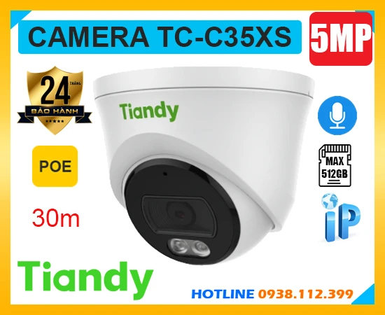 Camera TIANDY TC-C35XS (5MP), camera quan sát TIANDY TC-C35XS, lắp đặt camera TIANDY TC-C35XS, lắp camera TIANDY TC-C35XS giá rẻ, camera TIANDY TC-C35XS giá rẻ, camera chính hãng TIANDY TC-C35XS, camera ghi âm TIANDY TC-C35XS,