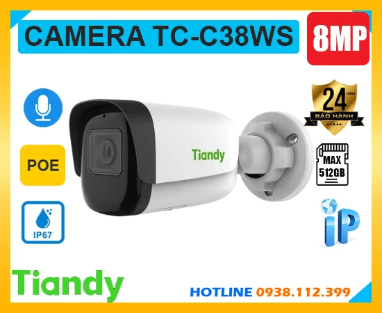 Camera Ghi Âm TIANDY TC-C38WS (8MP), camera quan sát TC-C38WS, TC-C38WS, camera ngoài trời TC-C38WS, lắp đặt camera TC-C38WS, lắp camera TC-C38WS giá rẻ, camera giám sát TC-C38WS, camera chính hãng TIANDY TC-C38WS, camera ip TIANDY TC-C38WS,