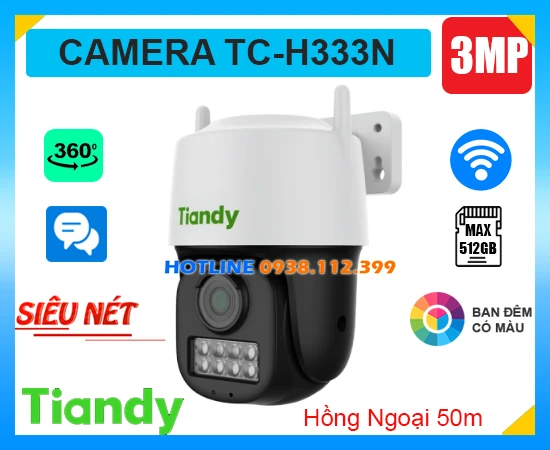 Camera TIANDY TC-H333N (3MP), camera quan sát TC-H333N, camera giám sát TC-H333N, camera chính hãng TC-H333N, lắp đặt camera TC-H333N, lắp camera TC-H333N giá rẻ, camera quay xoay TC-H333N, camera ngoài trời TC-H333N, TC-H333N, 