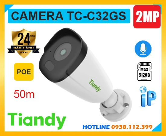 Camera TIANDY TC-C32GS (2MP), camera quan sát TIANDY TC-C32GS, camera ghi âm TIANDY TC-C32GS, lắp đặt camera TIANDY TC-C32GS, lắp camera TIANDY TC-C32GS, camera TIANDY TC-C32GS giá rẻ, camera ngoài trời TIANDY TC-C32GS, TIANDY TC-C32GS, TC-C32GS,