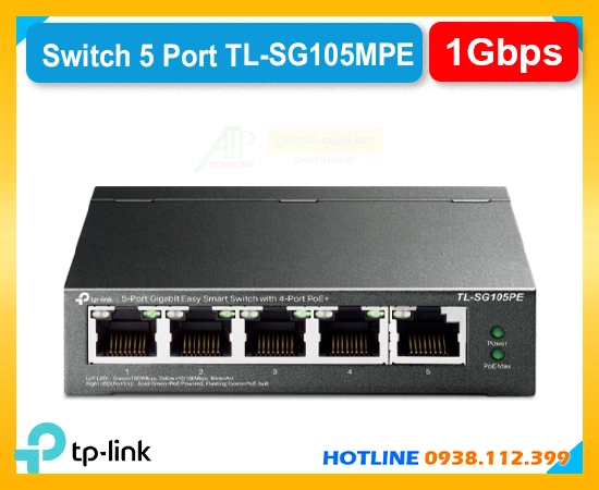 Switch PoE TL-SG105MPE 5 cổng, Switch TL-SG105MPE cấp nguồn PoE, Bộ chia mạng TL-SG105MPE PoE, Switch gigabit TL-SG105MPE 4 PoE, Hub mạng TL-SG105MPE gigabit, Switch TL-SG105MPE hỗ trợ VLAN, TL-SG105MPE