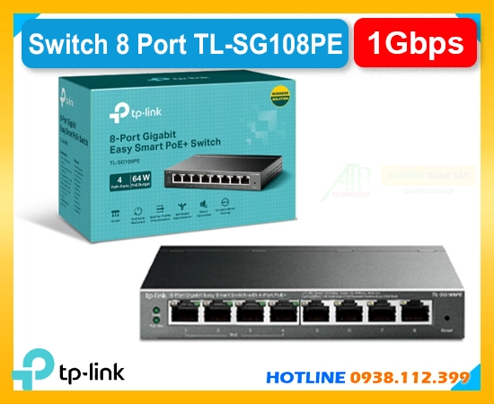 switch tp-link tl-sg108pe, switch 8 cổng tl-sg108pe, switch gigabit tl-sg108pe, switch poe tl-sg108pe, switch quản lý tl-sg108pe, bộ chia mạng tl-sg108pe, switch lan tl-sg108pe