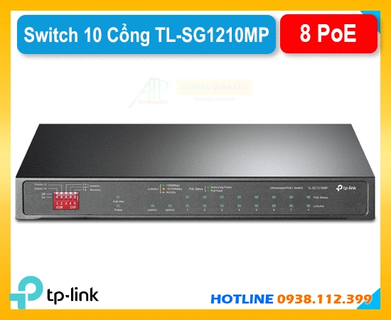 switch tp-link TL-SG1210MP, bộ chia mạng TL-SG1210MP, bộ chuyển mạch TL-SG1210MP, switch PoE TL-SG1210MP, switch gigabit TL-SG1210MP, switch ethernet TL-SG1210MP, hub mạng TL-SG1210MP