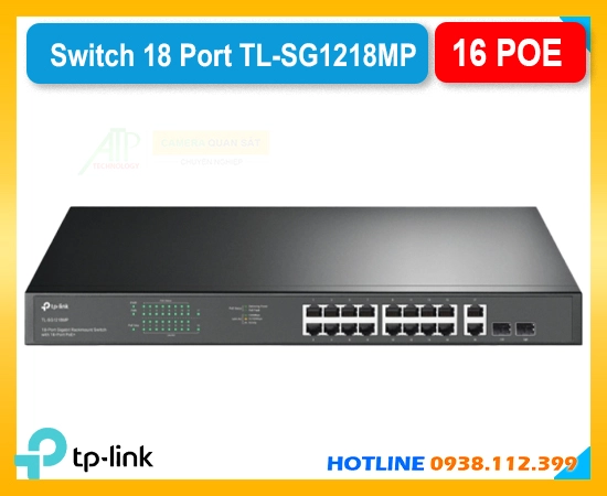 switch tp-link TL-SG1218MP, bộ chia TL-SG1218MP, hub mạng TL-SG1218MP, switch PoE TL-SG1218MP, TL-SG1218MP cho camera, mạng LAN TL-SG1218MP, TL-SG1218MP 16 port