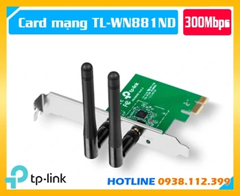 TP-Link TL-WN881ND, Card mạng TP-Link TL-WN881ND, card WiFi PCI Express 300Mbps, card WiFi TP-Link 300Mbps, card mạng WiFi cho PC, card WiFi chuẩn N, card mạng TP-Link PCIe, TP-Link TL-WN881ND chính hãng