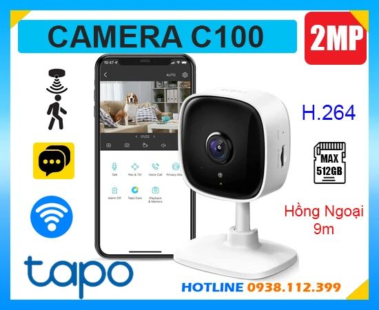 Camera Wifi Không Dây Tapo C100 (2MP), camera quan sát Tapo C100, camera Tapo C100 chính hãng, lắp đặt camera Tapo C100, lắp camera Tapo C100 giá rẻ, camera không dây Tapo C100, camera cube cố định Tapo C100, Tapo C100, C100, camera Tapo C100, 