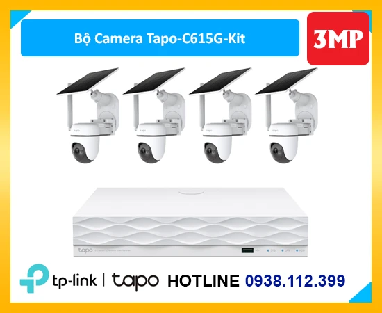 Đèn dùng năng lượng mặt trời Bộ Camera Tapo-C615G-Kit, bộ camera Tapo-C615G-Kit, bộ 4 camera giá rẻ Tapo-C615G-Kit, bộ 4 camera chất lượng cao Tapo-C615G-Kit