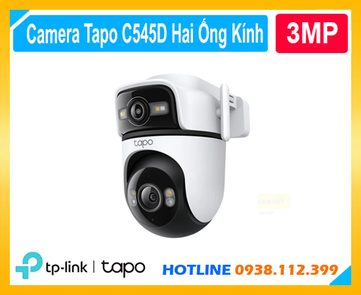 Tapo C545D, Camera Tapo C545D, camera Wi-Fi Tapo C545D, camera ống kính kép ngoài trời, camera Tapo C545D 2K+2K, camera WiFi Tapo C545D, camera an ninh Tapo C545D ống kính kép,thông số Tapo C545D