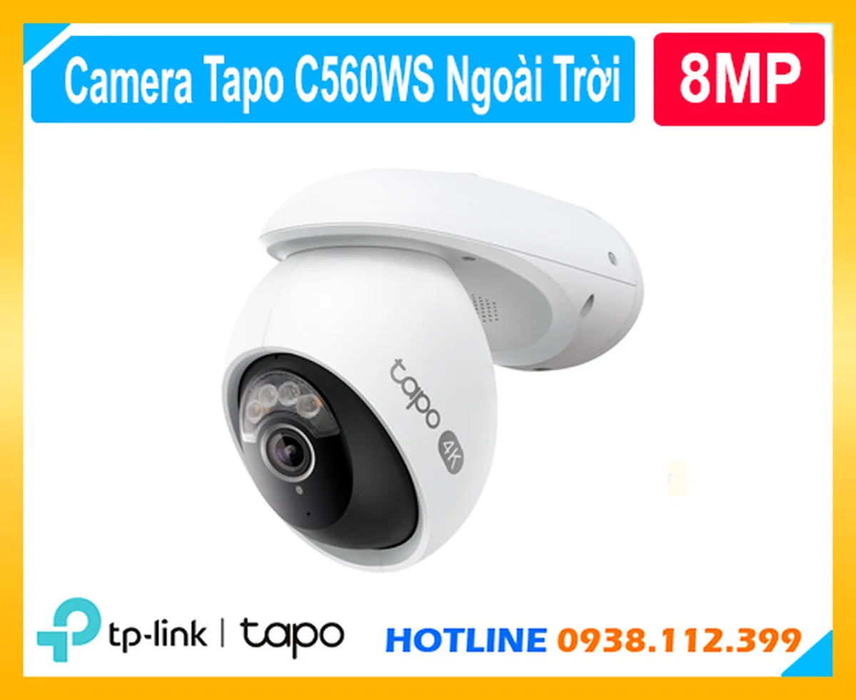 Tapo C560WS, Camera Tapo C560WS, Camera TP-Link Tapo C560WS, camera C560WS 8MP, camera ngoài trời C560WS,camera 360 độ ngoài trời, camera quay quét 360 độ,C560WS,thông số C560WS