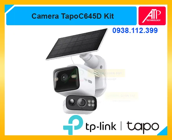 Tapo C645D KIT, camera Tapo C645D KIT, camera hai ống kính Tapo, camera năng lượng mặt trời Tapo, camera WiFi ngoài trời quay quét 360, Tapo C645D KIT 2K 3MP, Tapo C645D KIT chính hãng, giá Tapo C645D KIT, mua Tapo C645D KIT giá rẻ