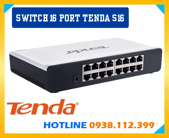 Switch 16 cổng,thông số Tenda S16,Tenda S16 Giá Hấp Dẫn,Thông số Tenda S16, Switch 16 thường Tenda S16, switch 100MBPS Tenda S16, swtich 16 cổng Tenda S16