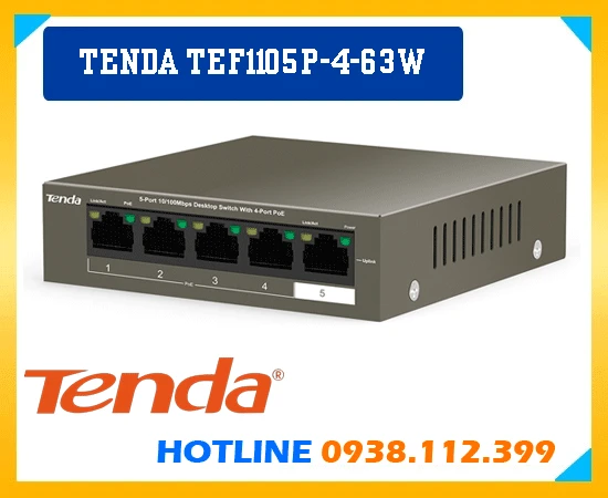 Tenda TEF1105P-4-63W,Bán Sỉ ,Tenda TEF1105P-4-63W Bán Sỉ,Giá Bán Tenda TEF1105P-4-63W,Nơi bán Tenda TEF1105P-4-63W,thông số Tenda TEF1105P-4-63W,Tenda TEF1105P-4-63W Tốt nhất,Tenda TEF1105P-4-63W Giá Khuyến Mãi