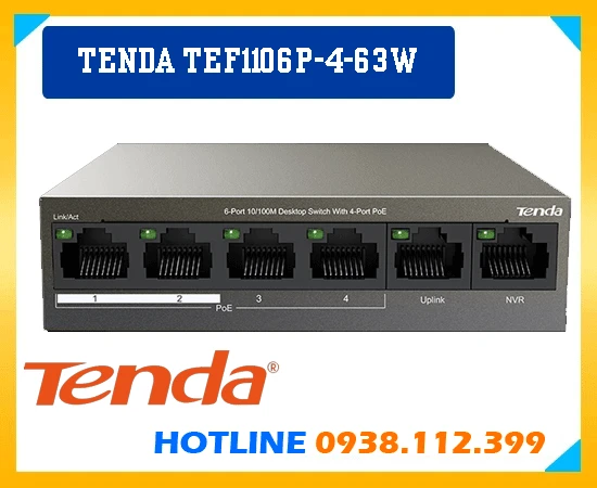 Modum Quản Lý Mạng,Tenda TEF1106P-4-63W,Giá Bán ,Tenda TEF1106P 4 63W Chiết khấu cao,Địa Chỉ Bán Tenda TEF1106P-4-63W,thông số Tenda TEF1106P-4-63W,Tenda TEF1106P-4-63W sale mạnh