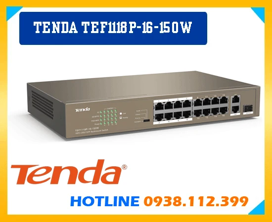 Tenda TEF1118P-16-150W,Tenda TEF1118P-16-150W Tốt nhấtTenda TEF1118P-16-150W mới,Tenda TEF1118P 16 150W,Giá Bán Tenda TEF1118P-16-150W