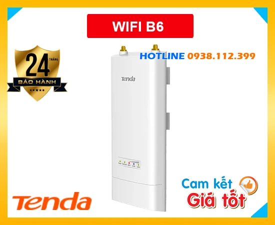 Thiết Bị Phát Wifi Ngoài Trời Tenda B6, Wifi Ngoài Trời Tenda B6, Tenda B6, B6, Thiết Bị Phát Wifi Tenda B6, lắp đặt thiết bị wifi Tenda B6 giá rẻ, Trạm gốc B6, thiết bị wifi không dây Tenda B6, 