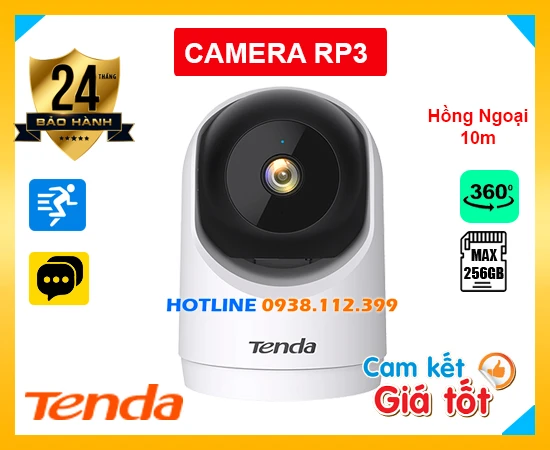Camera IP WIfi TenDa RP3 (3MP), camera quan sát TenDa RP3, camera không dây TenDa RP3, lắp đặt camera TenDa RP3, lắp camera TenDa RP3 giá rẻ, camera trong nhà TenDa RP3, camera TenDa RP3 chính hãng, camera quay xoay TenDa RP3, TenDa RP3,