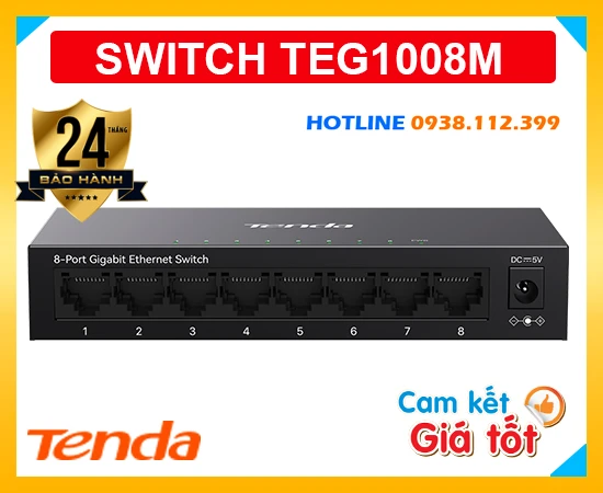Swicth 8 Port Gigabit TENDA TEG1008M, TENDA TEG1008M, TEG1008M, Swicth 8 Port TENDA TEG1008M, lắp đặt swicth 8 Port TENDA TEG1008M, Swicth 8 Port TENDA TEG1008M giá rẻ, switch chia 8 cổng TENDA TEG1008M,