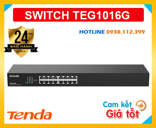Switch 16 Port Gigabit TENDA TEG1016G, switch mạng 16 cổng TENDA TEG1016G, thiết bị switch chia 16 port TENDA TEG1016G, TENDA TEG1016G, TEG1016G, lắp đặt switch 16 port TEG1016G giá rẻ,