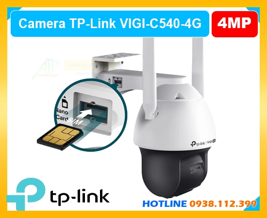 Camera VIGI C540-4G, VIGI C540-4G 4MP, Camera 4G VIGI C540, VIGI C540 xoay 360, Camera AI VIGI C540-4G, VIGI C540 chống nước, VIGI C540 H.265+