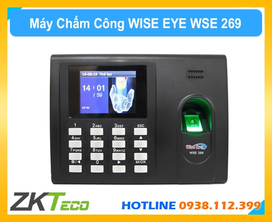 Máy chấm công WISE EYE WSE269, máy chấm công vân tay WSE269, máy chấm công thẻ cảm ứng WSE269, máy chấm công pin lưu điện WSE269, máy chấm công WSE269 chính hãng, máy chấm công WSE269 giá rẻ, 