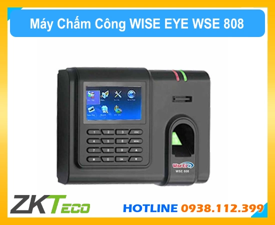 Máy chấm công vân tay WSE808, máy chấm công bằng vân tay WSE808, máy chấm công thẻ từ WSE808, máy chấm công vân tay thẻ cảm ứng WSE808, máy chấm công nhân viên WSE808, máy chấm công intel WSE808, máy chấm công Wise Eye WSE808