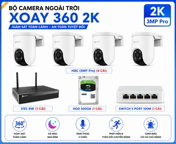 trọn bộ camera wifi ngoài trời, lắp đặt bộ camera wifi ngoài trời, bộ camera giám sát ngoài trời, lắp bộ camera quan sát ngoài trời, camera ngoài trời Ezviz trọn bộ