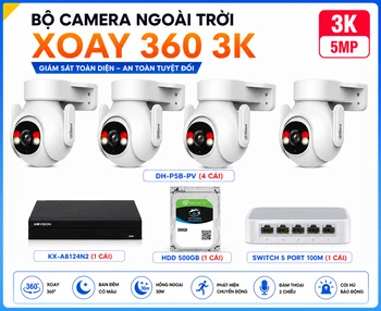 Bộ Camera Ngoài Trời Xoay 360 DH-P5B-PV, trọn bộ Camera Ngoài Trời Xoay 360 DH-P5B-PV, Camera Ngoài Trời Xoay 360 trọn bộ, bộ camera DH-P5B-PV, bộ Camera Ngoài Trời giá rẻ