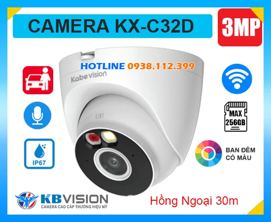 KX-C32D Camera KBvision (3MP), camera quan sát KX-C32D, camera chính hãng KX-C32D, lắp đặt camera KX-C32D, lắp camera KX-C32D giá rẻ, camera ip wifi KX-C32D, camera ghi âm KX-C32D, camera không dây KX-C32D, camera KX-C32D giá rẻ, KX-C32D, KBVISION KX-C32D,