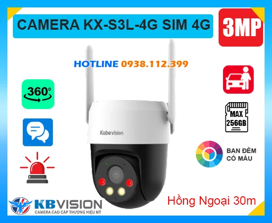 KX-S3L-4G Camera KBVISION Dùng Sim 4G (3MP), camera KBVISION KX-S3L-4G, camera quan sát KBVISION KX-S3L-4G, camera KBVISION KX-S3L-4G giá rẻ, camera quay xoay 360 KBVISION KX-S3L-4G, KBVISION KX-S3L-4G, KX-S3L-4G, lắp đặt camera KBVISION KX-S3L-4G, lắp camera KBVISION KX-S3L-4G giá rẻ,