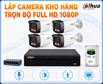 lắp camera kho hàng trọn bộ Full HD 1080P, bộ camera kho hàng 2MP, trọn bộ camera Dahua kho hàng, lắp camera giám sát kho hàng, trọn gói camera kho hàng, bộ camera quan sát kho hàng 