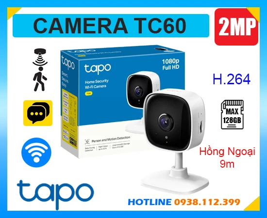 Camera IP Wifi Tapo TC60 (2MP), camera không dây Tapo TC60, camera quan sát Tapo TC60, camera cube cố định Tapo TC60, lắp đặt camera Tapo TC60, lắp camera Tapo TC60 giá rẻ, camera Tapo TC60 chính hãng, camera quan sát Tapo TC60, Tapo TC60, TC60,