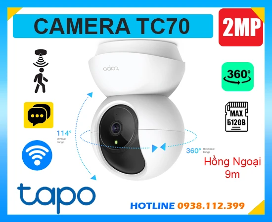 Camera Không Dây Tapo TC70 (2MP), camera quan sát Tapo TC70, lắp đặt camera Tapo TC70, lắp camera Tapo TC70 giá rẻ, Tapo TC70, TC70, camera Tapo TC70, mua camera Tapo TC70 giá rẻ, camera quay xoay Tapo TC70, camera trong nhà Tapo TC70, camera Tapo TC70 chính hãng,