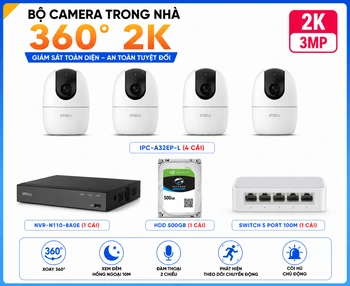 Trọn Bộ Camera Imou Trong Nhà 360 2K, bộ camera Imou IPC-A32EP-L, bộ camera xoay 360 trong nhà imou, camera imou trong nhà trọn bộ, camera quan sát 360 trong nhà