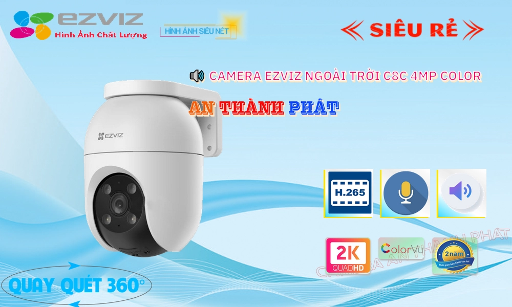 ✲  C8C 4MP Color Camera An Ninh