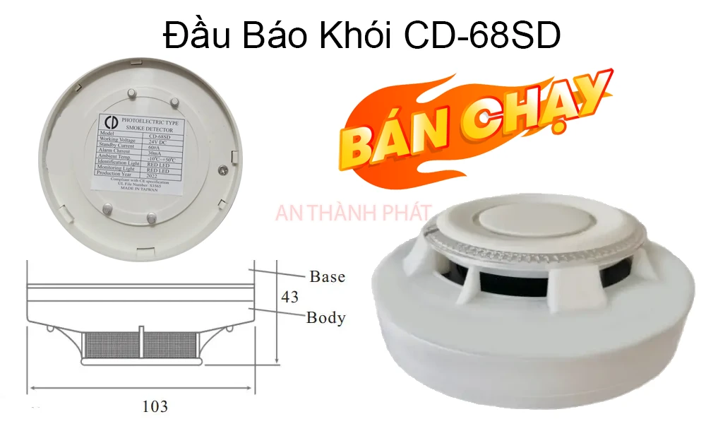 Đầu Báo Khói CD-68SD