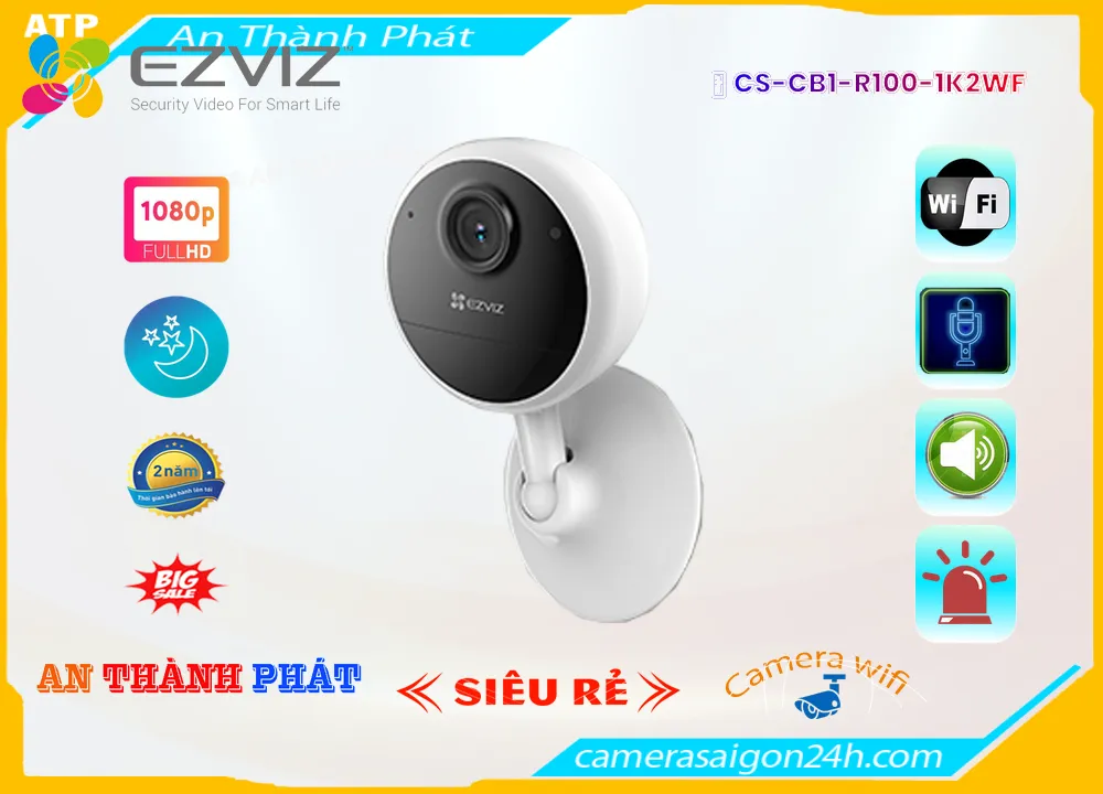 Camera Wifi CS-CB1-R100-1K2WF Pin Tích Hợp