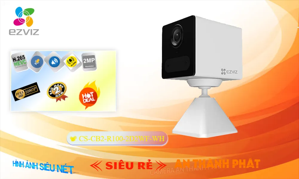Camera Wifi CS-CB2-R100-2D2WF-WH Có Pin Dự Phòng