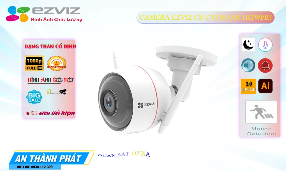 Camera Wifi Ezviz CS-CV310-(A0-1B2WFR) Tiết Kiệm