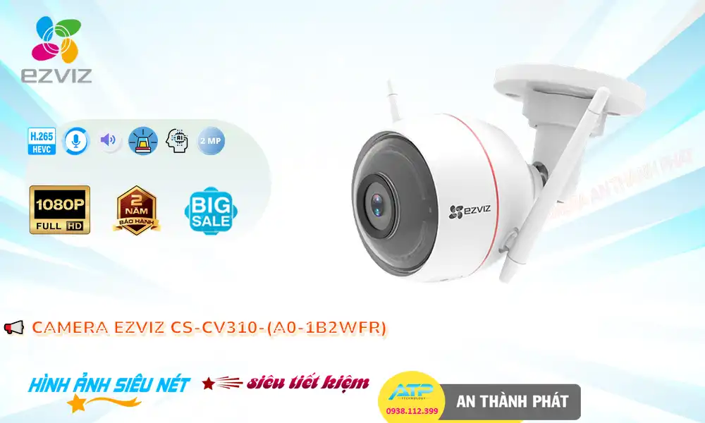 Camera Ezviz CS-CV310-(A0-1B2WFR)(1080P)