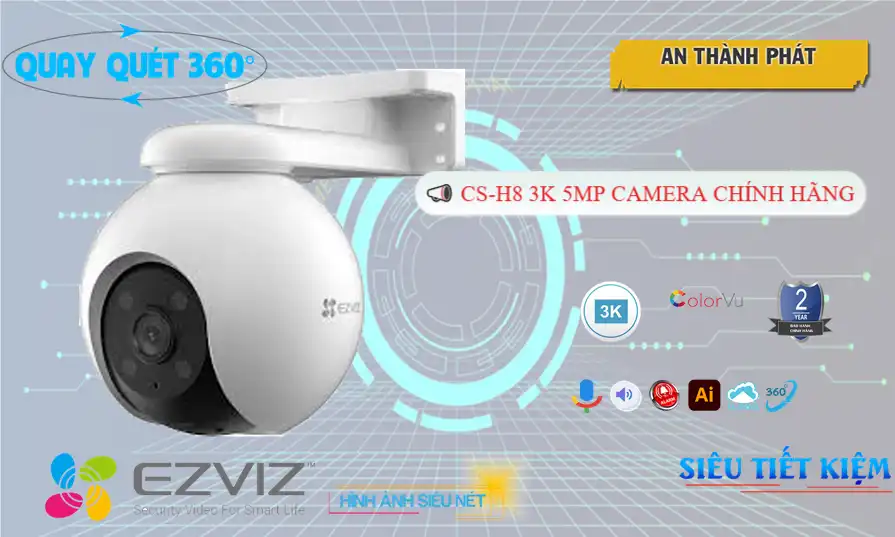 Camera Ezviz CS-H8 3K 5MP