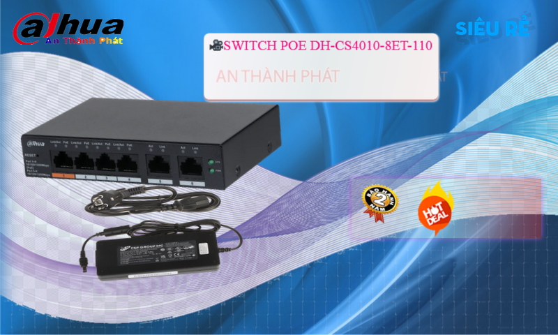 Switch POE Cloud DH-CS4010-8ET-110